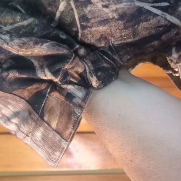 CABELA'S* dry fit camo jacket lined 6pckt zip/snap front dbl placket visor hood - Picture 4 of 16